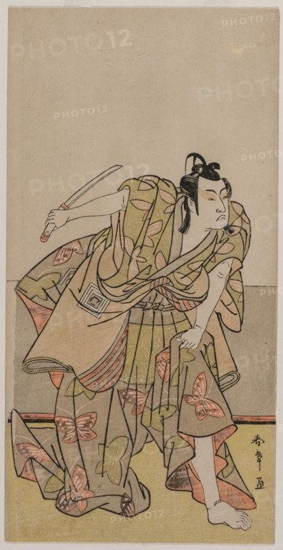 Ichikawa Monnosuke II as Soga no Goro, c. late 1770s. Katsukawa Shunsho (Japanese, 1726-1792). Color woodblock print; sheet: 30.2 x 15.3 cm (11 7/8 x 6 in.).
