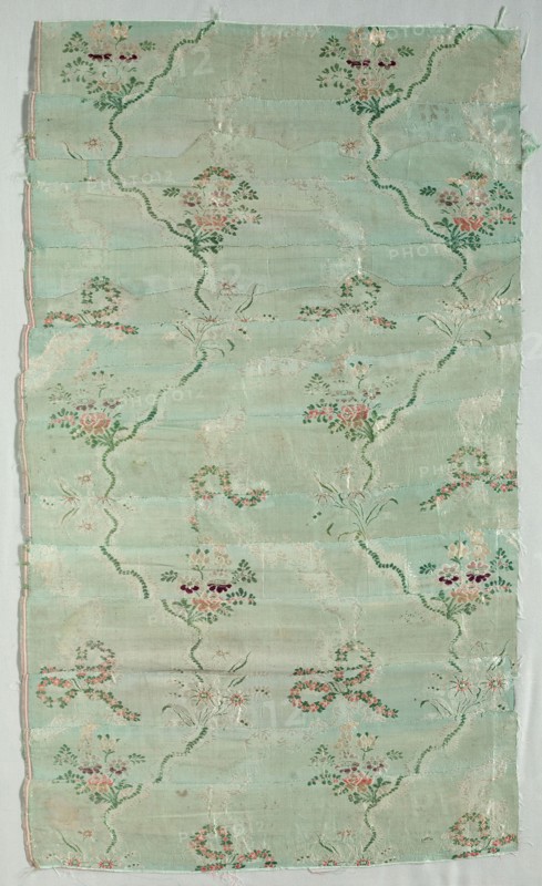 Panel, mid 1700s. France, mid-18th century, Period of Louis XV (1723-1774). Plain compound cloth, brocaded; silk; overall: 83.1 x 48.5 cm (32 11/16 x 19 1/8 in.)