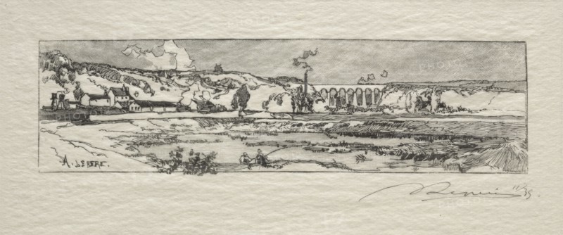 Etang d'Issy les Moulineaux. Auguste Louis Lepère (French, 1849-1918). Wood engraving