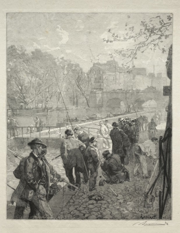 L'Ecluse de la Monnaie. Auguste Louis Lepère (French, 1849-1918). Wood engraving