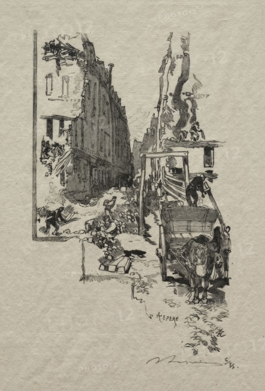 La Rue Victor Cousin. Auguste Louis Lepère (French, 1849-1918). Wood engraving