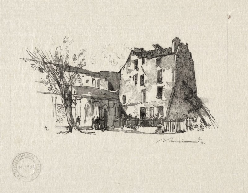 St. Julien le Pauvre: Le Presbytère. Auguste Louis Lepère (French, 1849-1918). Wood engraving