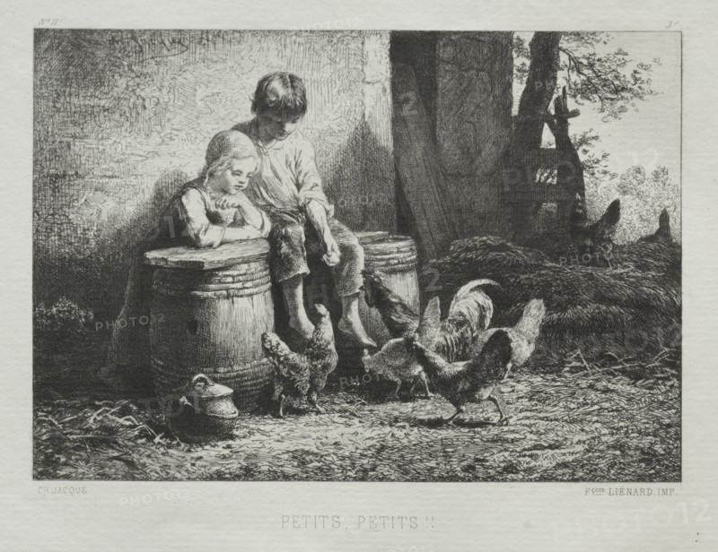 Petite, Petite. Charles-Émile Jacque (French, 1813-1894). Etching