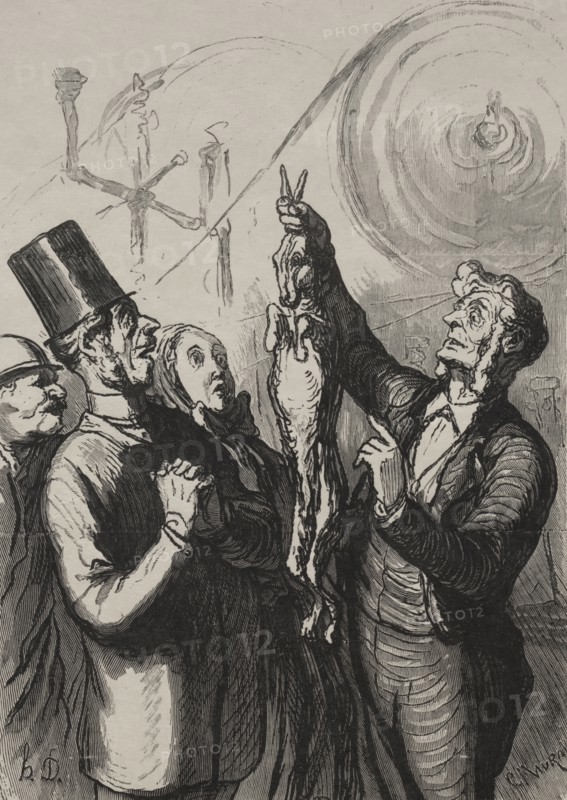 Exposition universelle:  dans dix minutes vour aurez une gibelotte et un chapeau. Honoré Daumier (French, 1808-1879). Wood engraving