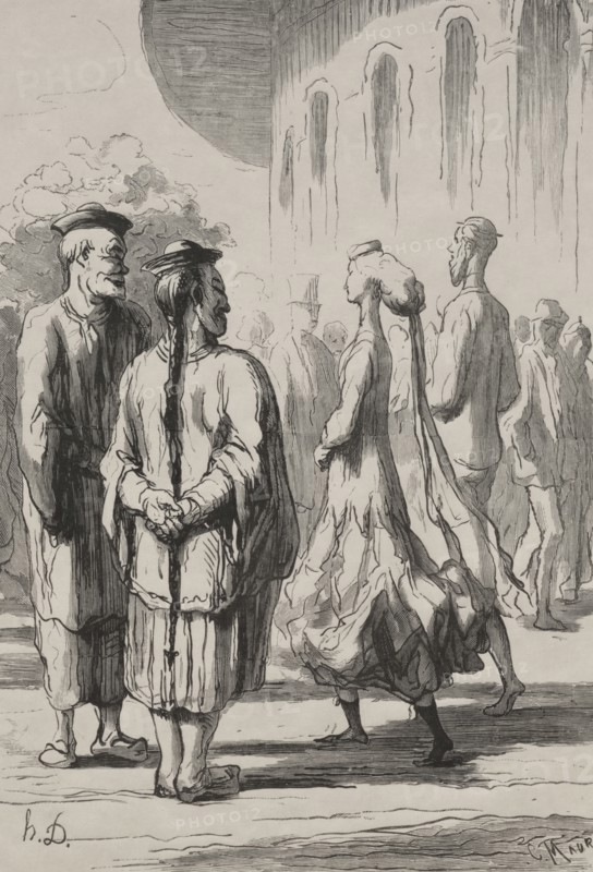 Exposition universelle:  quels sont les plus chinois?. Honoré Daumier (French, 1808-1879). Wood engraving
