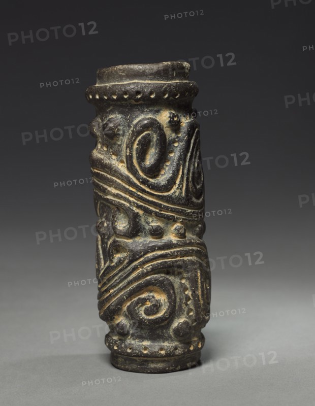 Roller Stamp, before 1921. Colombia, 19th-20th century. Black ware; diameter: 14 cm (5 1/2 in.); overall: 7.7 cm (3 1/16 in.).