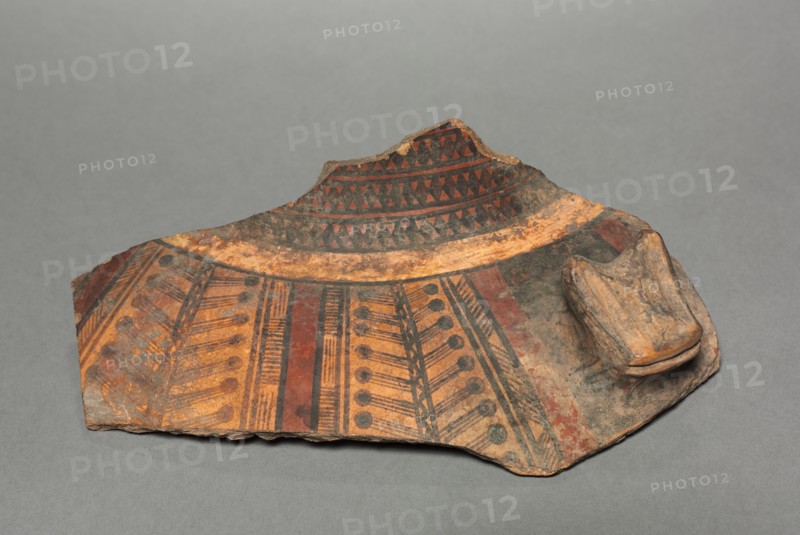 Fragment, 1400-1532 AD. Peru, Inka, 1400-1532 AD. Pottery; overall: 5.5 x 21.6 cm (2 3/16 x 8 1/2 in.).