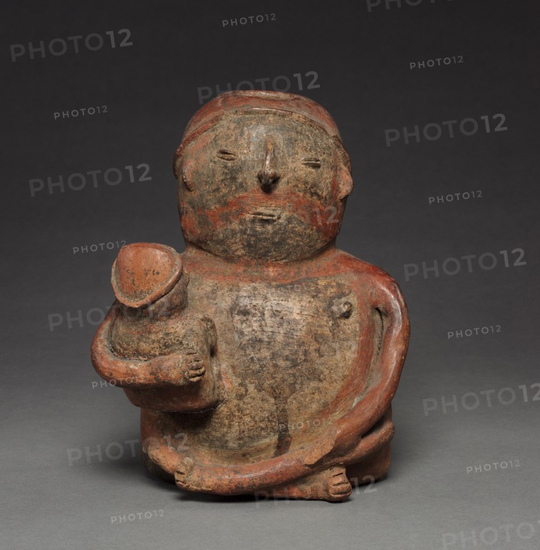 Figures, before 1921. Colombia, 18th-19th century. Red ware; overall: 21 x 17.2 cm (8 1/4 x 6 3/4 in.).