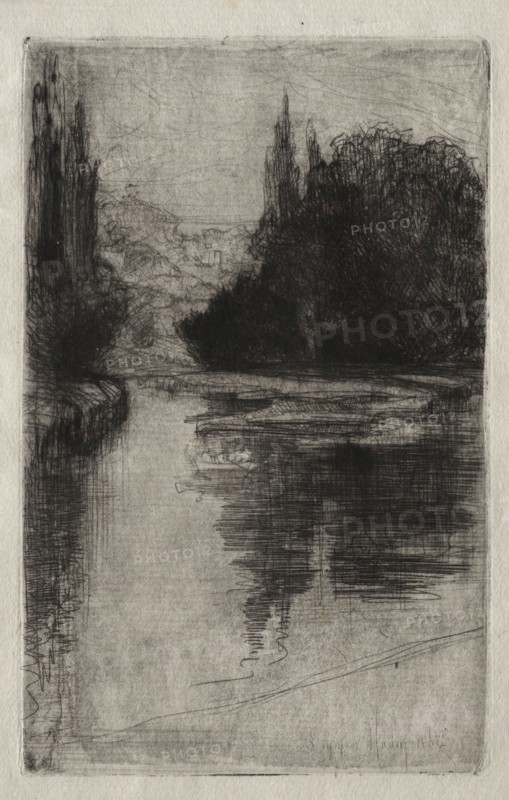Evening, 1864. Francis Seymour Haden (British, 1818-1910). Etching