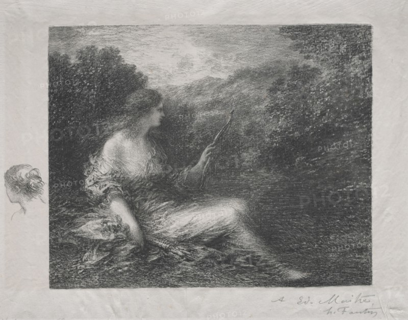 The Huntress, 1892. Henri Fantin-Latour (French, 1836-1904). Lithograph