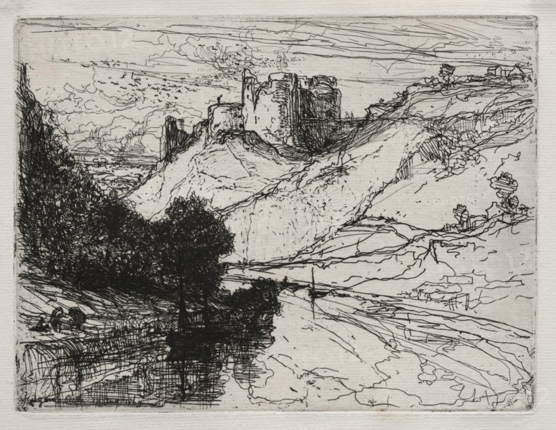 Kilgaren Castle, 1864. Francis Seymour Haden (British, 1818-1910). Etching
