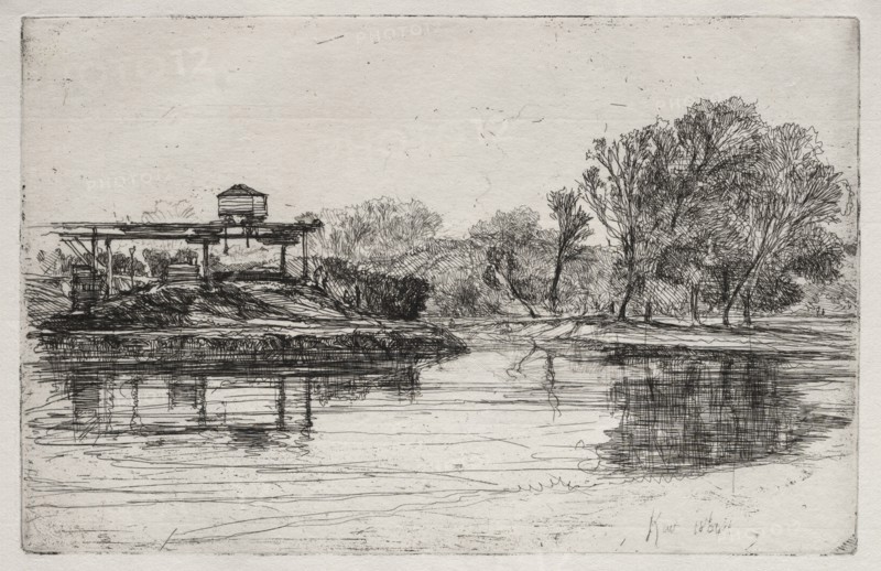 Railway Encroachment, 1864. Francis Seymour Haden (British, 1818-1910). Etching