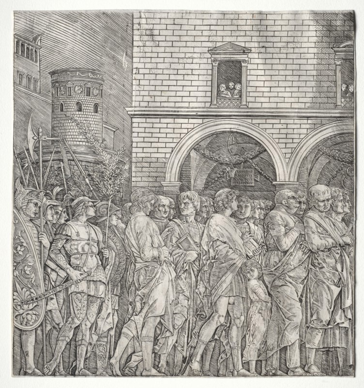 The Triumphs of Caesar:  The Senators, 1400s. School of Andrea Mantegna (Italian, 1431-1506). Engraving