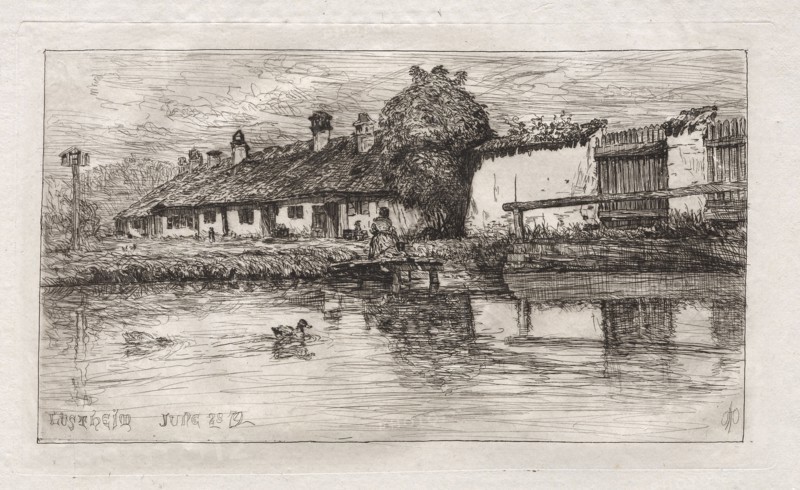 Lustheim, 1879. Otto H. Bacher (American, 1856-1909). Etching