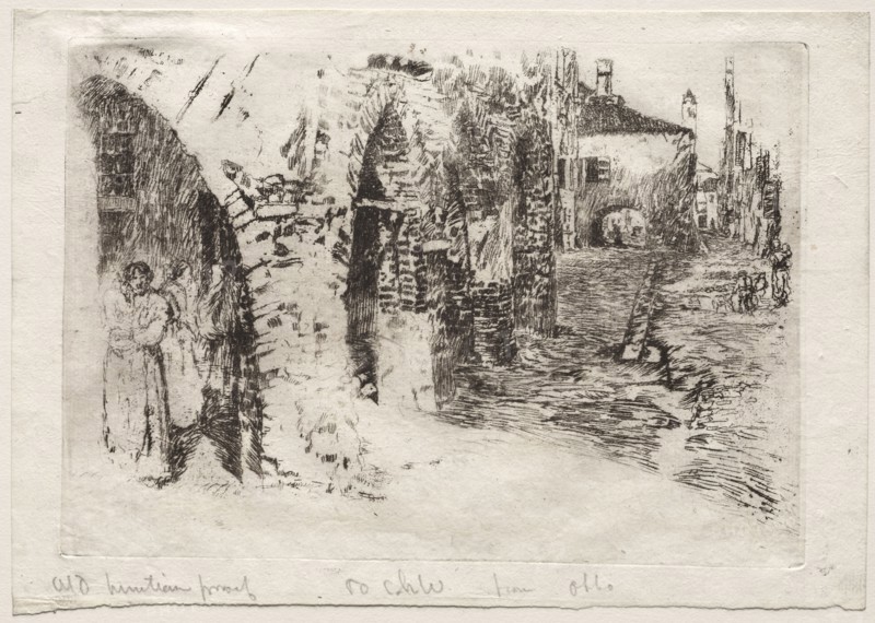 Chioggia, 1880. Otto H. Bacher (American, 1856-1909). Etching