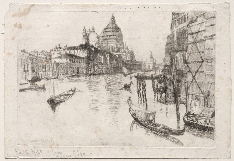 Entrance to Grand Canal, 1880. Otto H. Bacher (American, 1856-1909). Etching
