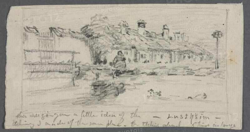 Lustheim. Otto H. Bacher (American, 1856-1909). Pencil;