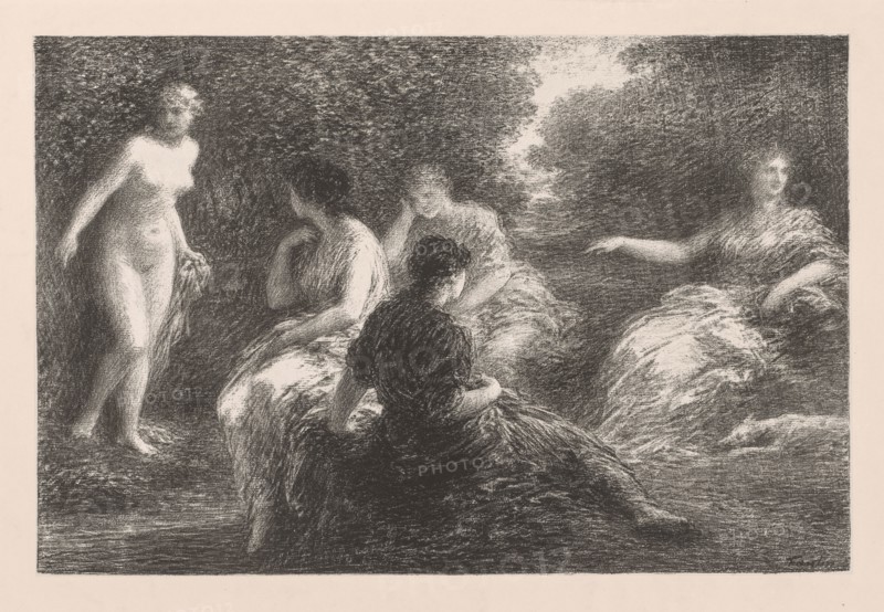 The Bathers, 1896. Henri Fantin-Latour (French, 1836-1904). Lithograph