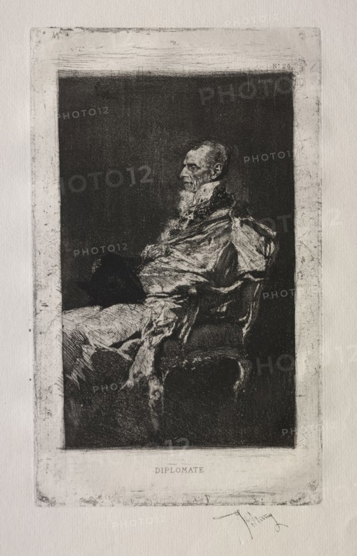 Diplomate. Mariano Fortuny y Carbó (Spanish, 1838-1874). Etching