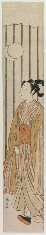 Young Man Playing Football, late 1760s. Suzuki Harunobu (Japanese, 1724-1770). Color woodblock print; sheet: 69.8 x 12.5 cm (27 1/2 x 4 15/16 in.).