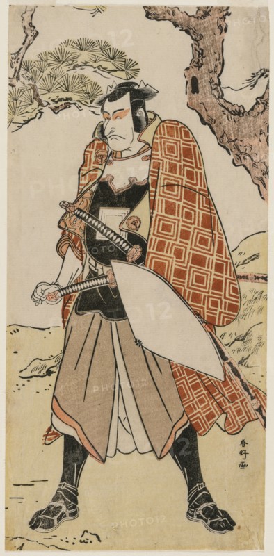 Ichikawa Danjuro V as a Travelling Warrior, late 1780s. Katsukawa Shunko (Japanese, 1743-1812). Color woodblock print; sheet: 29.9 x 14.4 cm (11 3/4 x 5 11/16 in.).