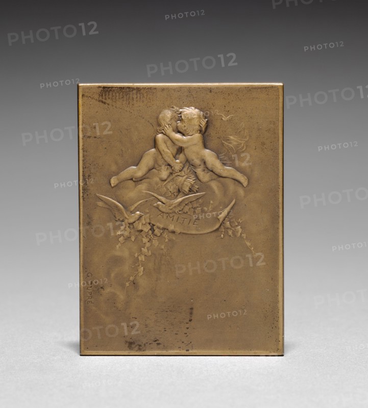 Medallion (reverse). Jules Dupré (French, 1811-1889). Bronze; overall: 6.4 x 4.8 cm (2 1/2 x 1 7/8 in.).