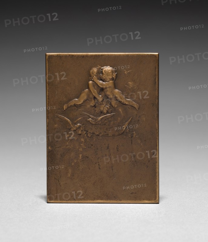 Medallion (reverse). Jules Dupré (French, 1811-1889). Bronze; overall: 6.4 x 4.8 cm (2 1/2 x 1 7/8 in.).