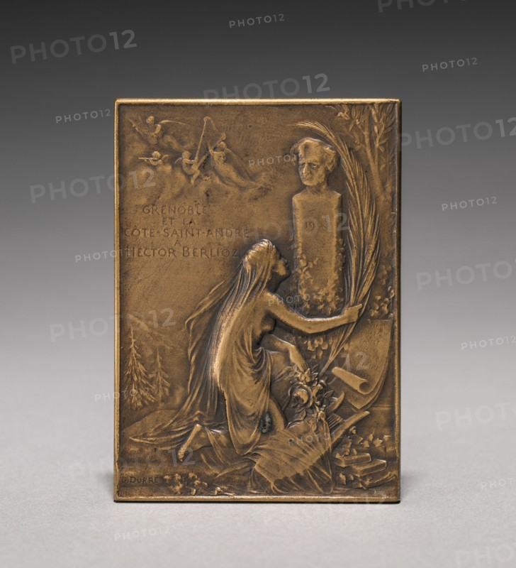 Medallion (reverse), 1903. Jules Dupré (French, 1811-1889). Bronze; overall: 7.7 x 4.8 cm (3 1/16 x 1 7/8 in.).