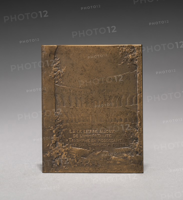 Medallion (reverse). Jules Dupré (French, 1811-1889). Bronze; overall: 6.4 x 5.1 cm (2 1/2 x 2 in.).