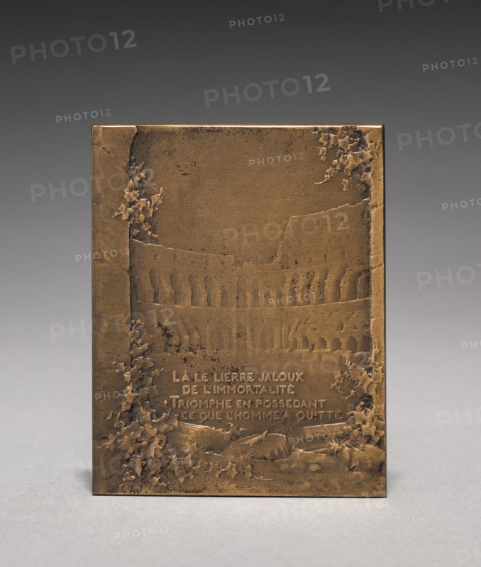 Medallion (reverse). Jules Dupré (French, 1811-1889). Bronze; overall: 6.4 x 5.1 cm (2 1/2 x 2 in.).