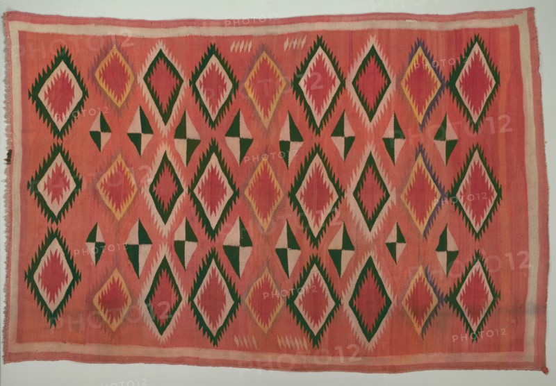 Rug, c. 1890-1900. America, Native North American, Southwest, Navajo, Post-Contact, Transitional Period. Tapestry weave: wool (handspun); overall: 231.1 x 153.7 cm (91 x 60 1/2 in.)