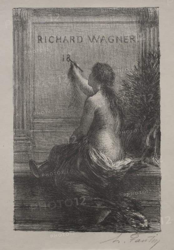 Immortality, 1886. Henri Fantin-Latour (French, 1836-1904). Lithograph; platemark: 22.9 x 14.8 cm (9 x 5 13/16 in.)