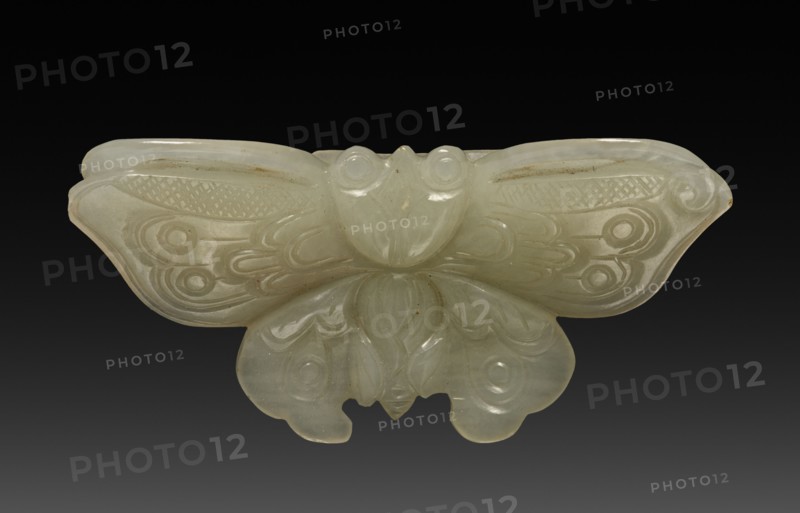 Butterfly Pendant, 1735-1795. China, Qing dynasty (1644-1911), Qianlong reign (1735-1795). Jade; overall: 5.2 cm (2 1/16 in.).