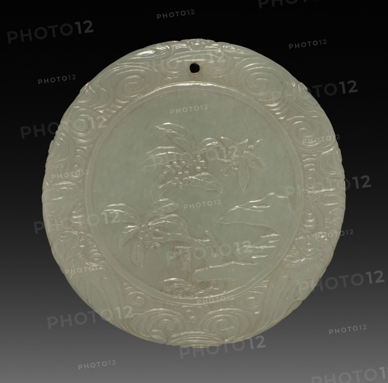Circular Pendant, 1735-1795. China, Qing dynasty (1644-1911), Qianlong reign (1735-1795). Jade; diameter: 7.7 cm (3 1/16 in.).