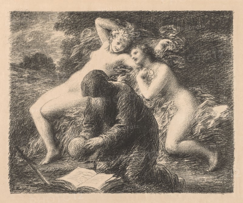 Temptation of St. Anthony, 1893. Henri Fantin-Latour (French, 1836-1904). Lithograph