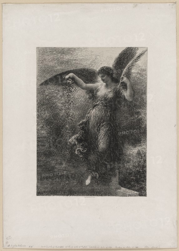 À Eugene Delacroix, 1890. Henri Fantin-Latour (French, 1836-1904). Lithograph