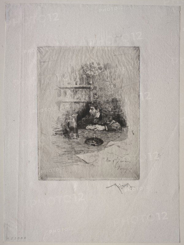 Portrait de Zamaçois. Mariano Fortuny y Carbó (Spanish, 1838-1874). Etching
