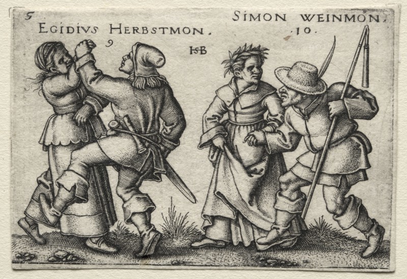 The Village Wedding:  Egidius Herbstmon / Simon Weimon, 1546. Hans Sebald Beham (German, 1500-1550). Engraving