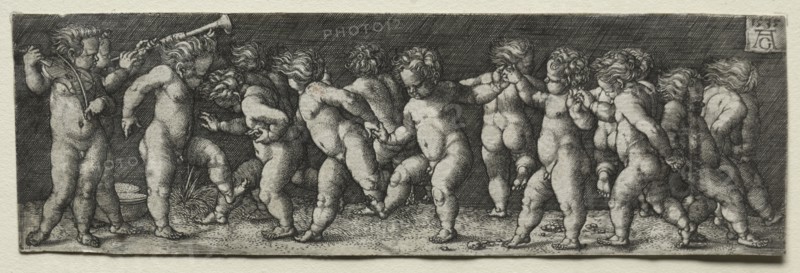 Fifteen Nude Children Dancing, 1535. Heinrich Aldegrever (German, 1502-1555/61). Engraving