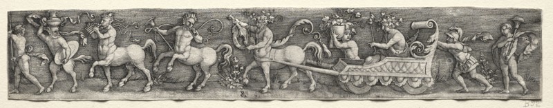 Triumph of Bacchus, c. 1539. Georg Pencz (German, c. 1500-1550). Engraving