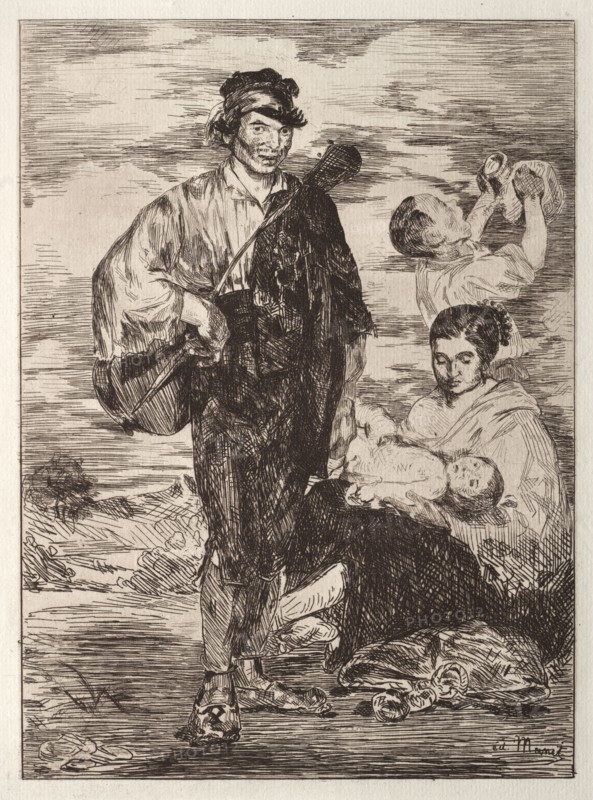 Les Gitanos. Edouard Manet (French, 1832-1883). Etching