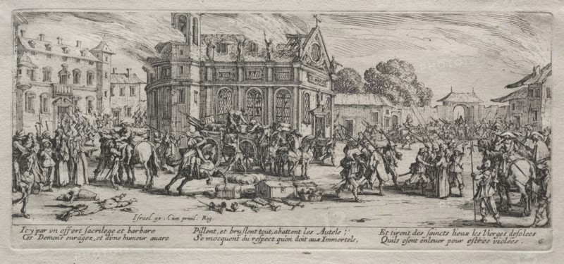 Devastation of a Monastery. Jacques Callot (French, 1592-1635). Etching