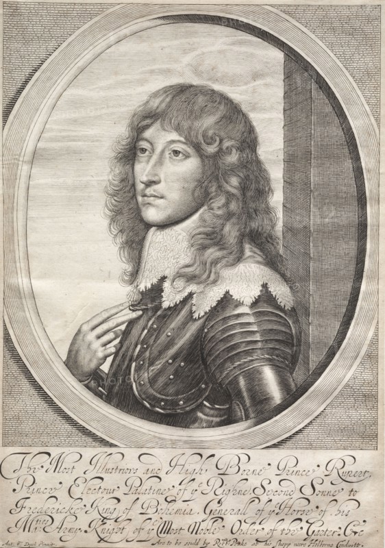 Prince Rupert. William Faithorne (British, 1616-1691). Engraving