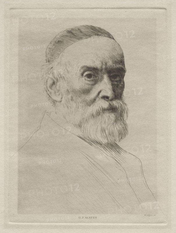 G. F. Watts. Alphonse Legros (French, 1837-1911). Drypoint