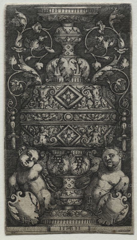 Vase Orné d'Enfans, 1531. Hans Sebald Beham (German, 1500-1550). Engraving