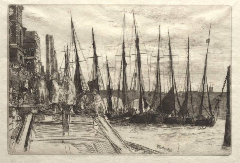 Billingsgate, 1859. James McNeill Whistler (American, 1834-1903). Etching