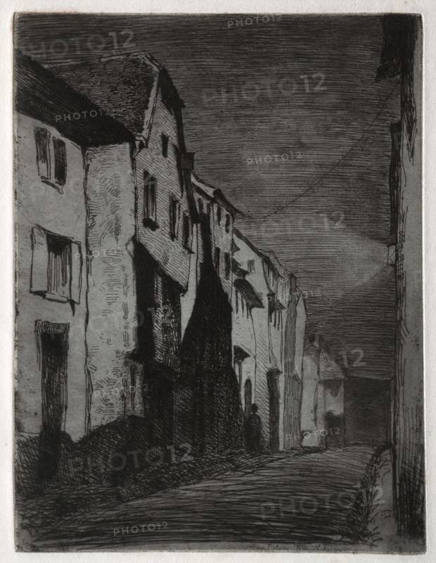 Street at Saverne. James McNeill Whistler (American, 1834-1903). Etching