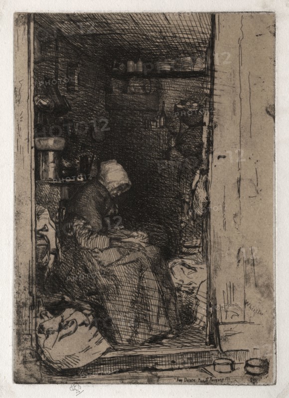 The Old Rag Woman, No. 10 from Twelves Etchings from Nature (The French Set), 1858. James McNeill Whistler (American, 1834-1903). Etching