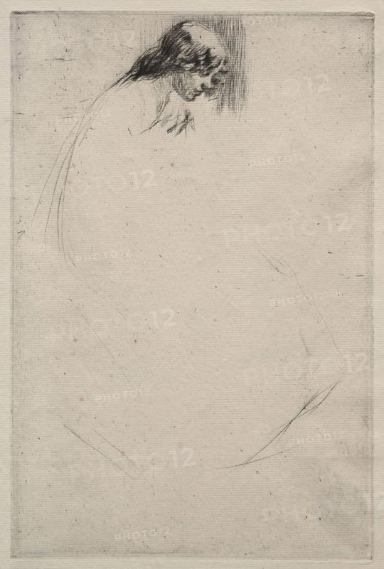 Jo's Bent Head. James McNeill Whistler (American, 1834-1903). Drypoint