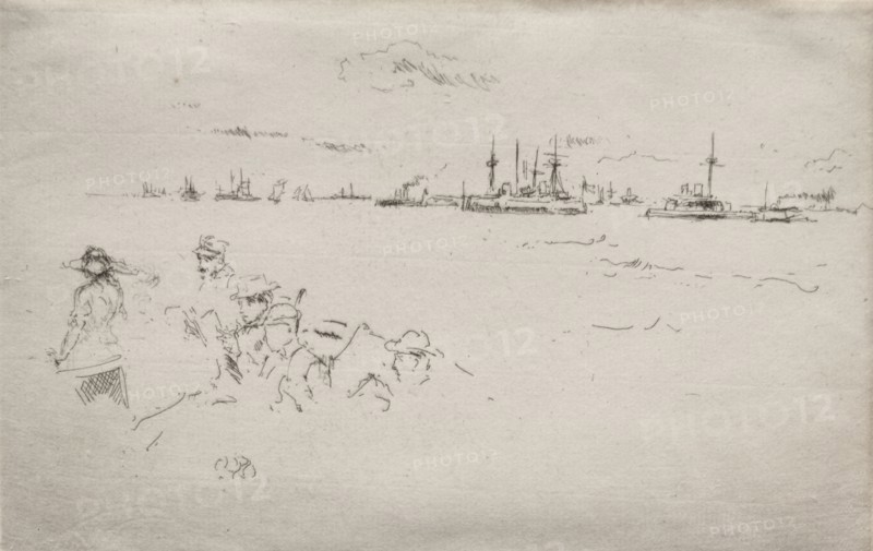 The Monitors. James McNeill Whistler (American, 1834-1903). Etching